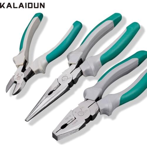KALAIDUN Wire Cutter Multitool Crimping Tool 6/8 Inch Wire Stripper Long Nose Pliers Crimper Cutting Hand Tools For Electricians