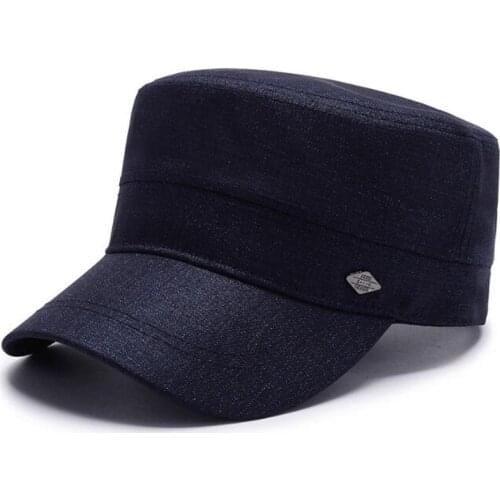 New Iron label Male Bone Cap Snapback Cap Mens Army Military Hats Flat Cap Adjustable Size Concise Casual Sports Caps Dads Hat