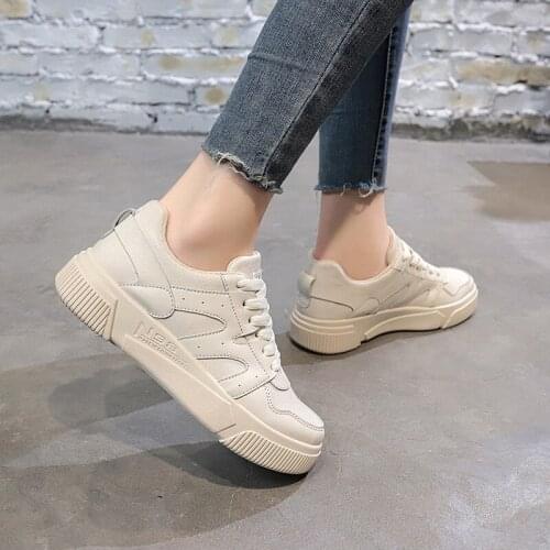 Classic Vulcanize Sneakers Women Trainers Ladies Canvas Shoes Lace-Up Shallow Shoes White Sneakers Zapatos Mujer U20-44