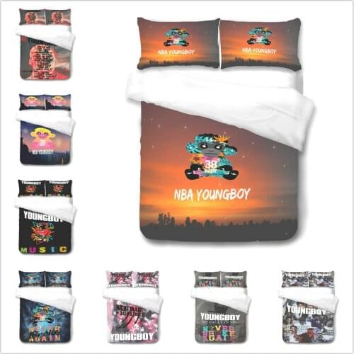Youngboy Music Bedding Set 2/3Pcs Duvet Cover & Pillowcase(s) 3D Printed Quilt Cover Home Textile Gift