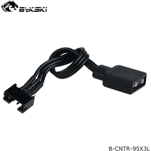 Bykski 5V 3PIN ARGB AURA Motherboard Light Cable, MSI ,GPU ,CPU Water Block Control Mainboard Cable,10cm B-CNTR-95X3L