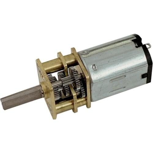 1PC N20 3V 6V 12V Mini DC Gear Redue Motor Low Speed 15-1000RPM DIY Car 9mm Shaft 12MM x 26mm Body