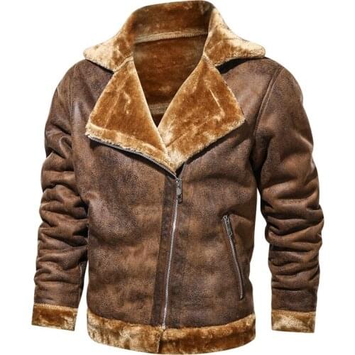 2020 Winter Jackets Men Casual Warm Thick Coat Streetwear Motorcycle Biker Brown Jacket Male High Quality HX491
