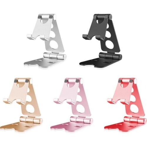 Desk Tablet Phone Holder For 4-10.5 Inches Metal Adjustable Folding Phone Tablet Stand For Apple Samsung Xiaomi Huawei Support