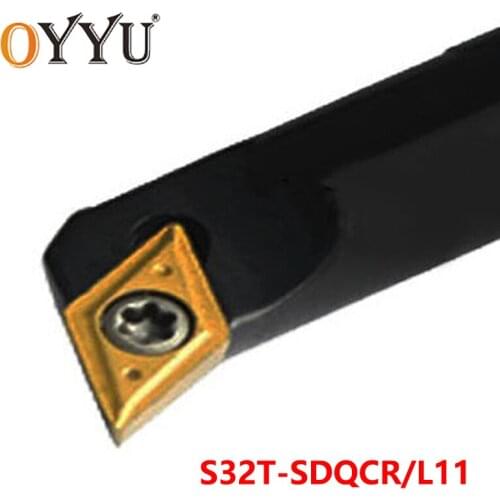 OYYU SDQCR SDQCL S32T-SDQCR11 Carbide Inserts for Holder Lathe Cutter S32T-SDQCL11 CNC Shank Turning Tool Boring Bar