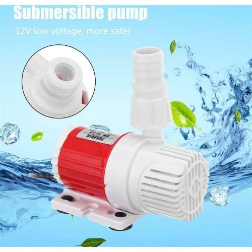 DC12V Fish Tank Submersible Pump Aquarium Rockery Filtration Circulating Pump High-lift Micro-pump US/EU/UK/AU Plug