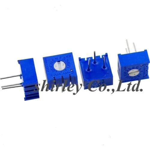3386P 1K 2K 5K 10K 20K 50K 100K 200K 500K 1M 100R 200R 500R 3386 Trimmer Potentiometer The connector Free shiiping 10PCS