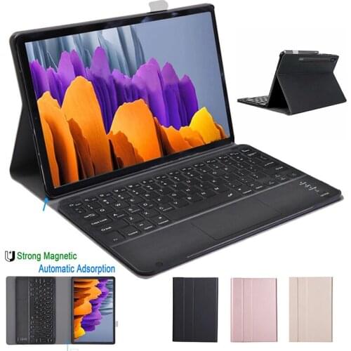 Touchpad Keyboard Case For Samsung Galaxy Tab S7+ S7 Plus SM-T970 SM-T976B T970 T976 BTrackpad luetooth Keyboard Leather Cover