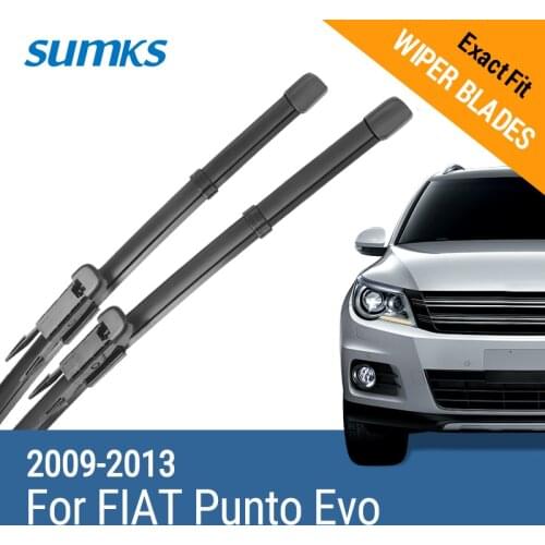 SUMKS Wiper Blades for FIAT Punto Evo 26"&15" Fit Pinch Type Arms 2009 2010 2011 2012 2013