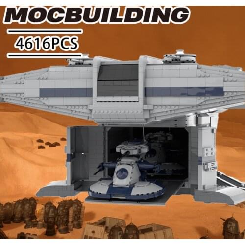 Sapce MOC Building Blocks Wars Alien spaceship landing ship Model Sets DIY Bricks Robot landing craft playable UCS kid Toys Gift