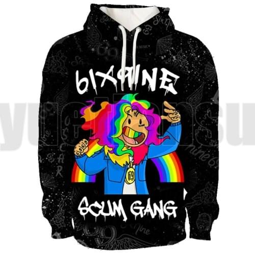 6IX9INE Hoodie Men Tops 6ix9ine Tyle 3D Rapper Tekashi 69 Hoodies Pullover Album GOOBA Streetwear for Teenagers Lounge Wear