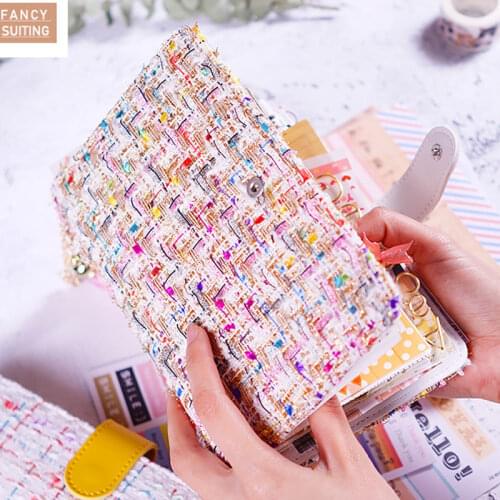 Yiwi Clothes Leather Notebook A5 A6 Loose Leaf Spiral Notebook Diary Kawaii Notebooks and Jourals Cute Agenda Planner