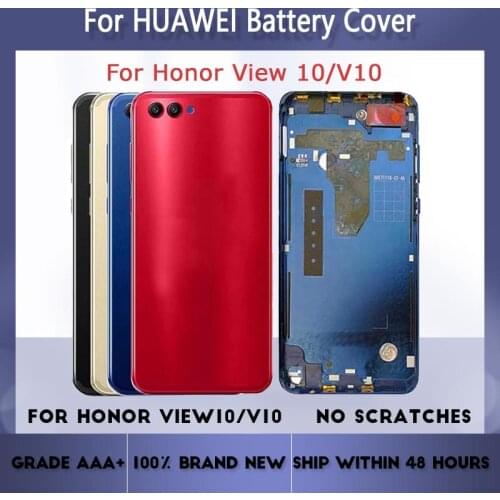 Back Battery Cover Door For HUAWEI Honor View 10 BKL-AL20 L04 L09 AL00 With repair parts, For Honor V10 Housing Rear Replacement
