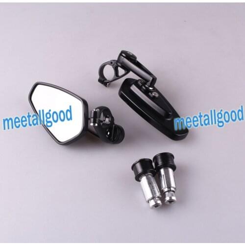 Rear View Side Wing Rearview Mirrors Universal For All Motorcycles 7/8" 22mm Handle Bar End , Aluminum Pair Spare Parts