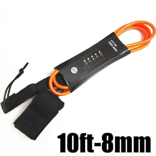 10ft 8mm SurfBoard leash Foot Rope Straight Surfboard Leash Paddle Board Leash Surf Leg Rope Paddle Leash Surf Leash