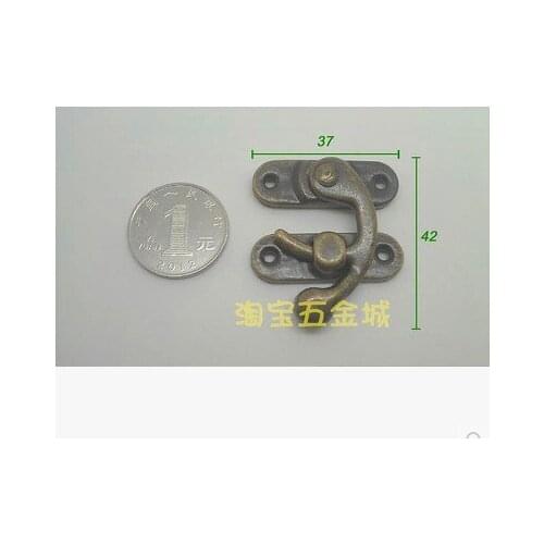 20pcs Antique Brass Jewelry Box Hasp Latch Lock 37x42mm with install screw
