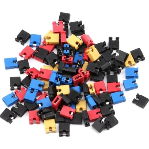 2000pcs Pin Header Jumper blocks Connector 2.54 mm for 3 1/2 Hard Disk Drive CD/DVD Drive Motherboard and/or Expansion Card