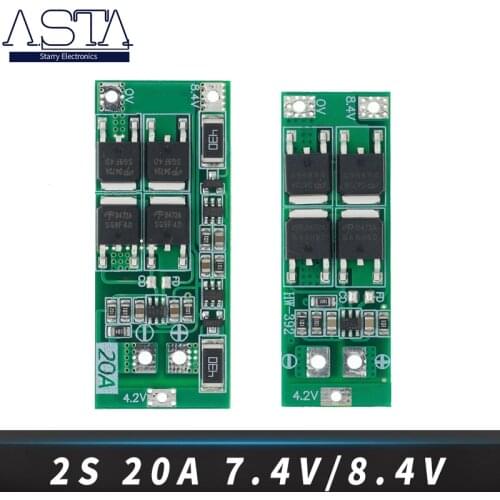 2S 20A 7.4V 8.4V 18650 Lithium battery protection board/BMS board standard/balance