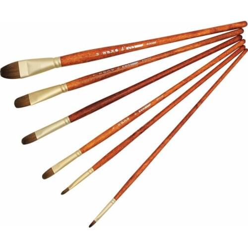 6 pcs /set High-grade Hair Weasel Painting Brush Art Materials Watercolor Pen Acrylic Paint Brush Filbert Painting Drawing brush