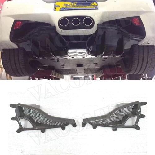 Fit for Ferrari 458 Modified Rear Bumper Lampshade Carbon Fiber Brakes Lampshade FRP Car Styling 2Pcs / Set
