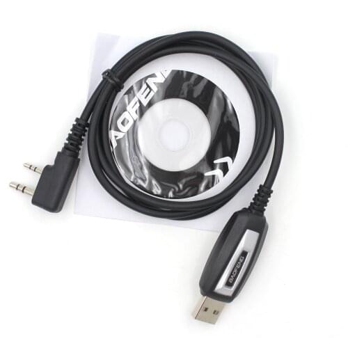 BAOFENG USB Programming Cable with Driver CD for UV-5R UV-82 BF-888S BF-UVB2 plus Portable Radio with K plug