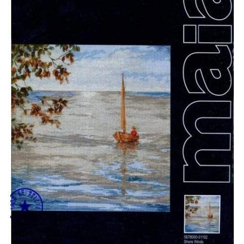 Free delivery Top Quality popular lovely counted cross stitch kit boat on the sea sailing