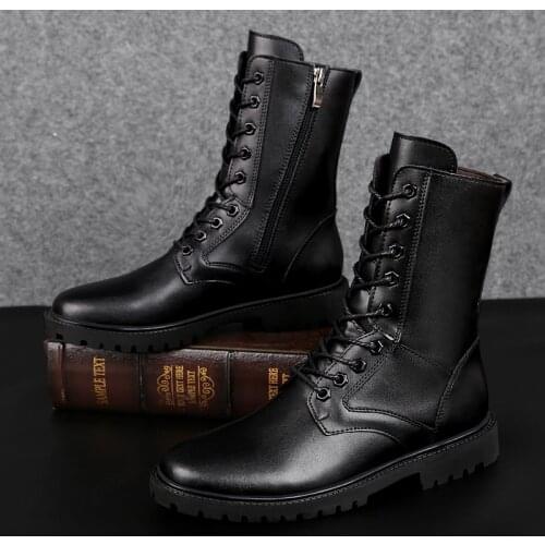 New winter mens and womens general tactical military boots mens work safety shoes autumn tube mens snow boots 35-50