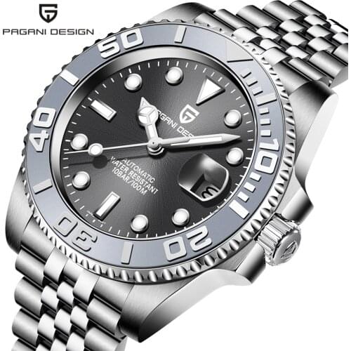 PAGANI DESIGN Top Brand Sapphire Luxury Automatic Watch Men 100M Waterproof Date Clock Sport Watches Mens Mechanical Wristwatch