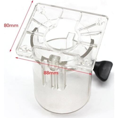 Woodworking Trimmer Accessories Hard Plastic Base Shield With 2 Knobs For Electric Trimming Machine