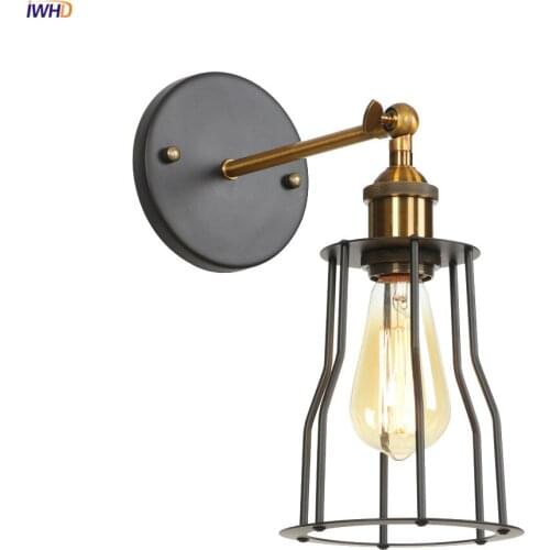 IWHD Loft Decor Retro Wall Lights For Home Bedroom Living Room Edison Vintage Industrial Wall Lamp Sconce LED Stair Light