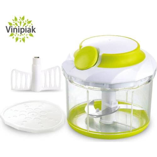 Vegetable Food Chopper Egg Blender Stainless Steel Blade Manual Mincer Food Storage Container Kitchen Portable Onion Nut Chopper