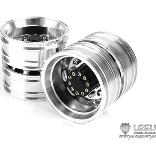LESU Metal Rear Dual Wheel Hub for 1/14 Tractor Truck RC Tamiya Dumper DIY Model Scania