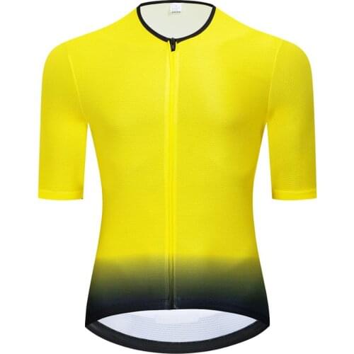 Short Sleeves Summer Geeklion Bike Shirt Breathable Bicycle Clothing Yellow-Black Team Aero Cycling Jersey
