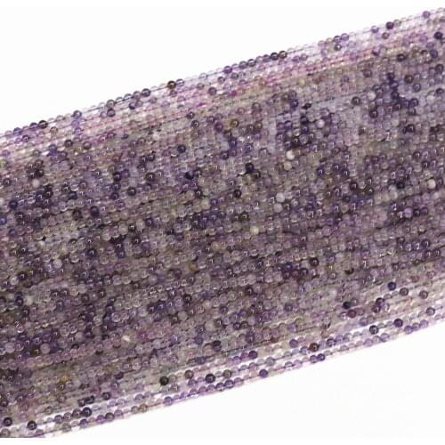 Fashion natural fluorite stone 2mm 3mm new round loose beautiful beads making Jewelry B404