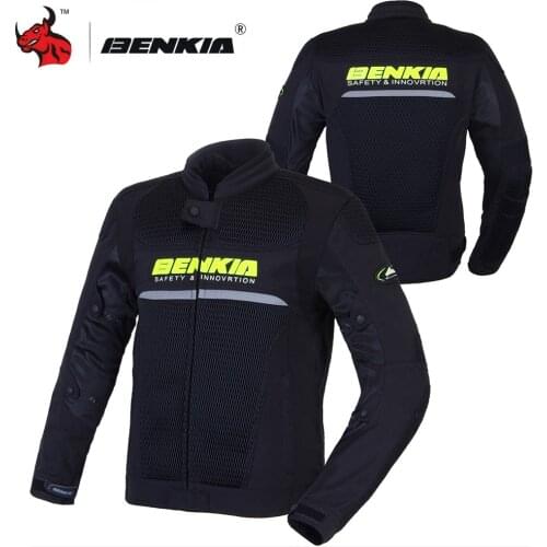 BENKIA Motorcycle Mesh Jacket Men Motocross Off-Road Racing Jacket Moto Jacket Chaqueta Moto Verano Black /green /red