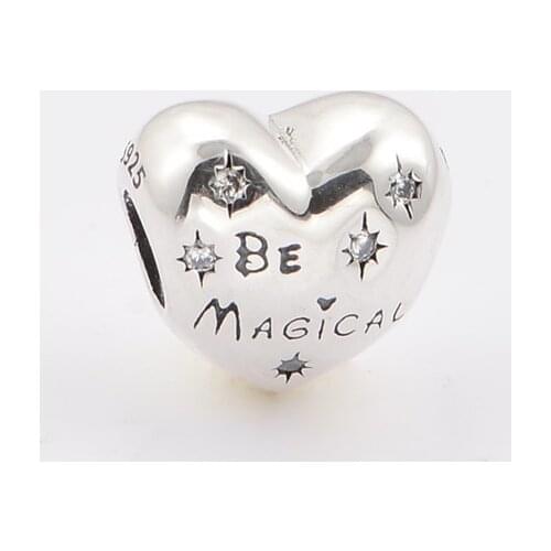 New 925 Sterling Silver Be Magical Heart Charms Women DIY Making Fit Original Brand Charms Bracelet jewelry LW473