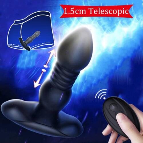 New Anal Vibrator for Men Prostate Massager Wireless Remote Control Dildo Butt Plug Vibrator for Adult Masturbators Anal Sex Toy