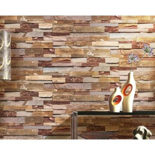 Beibehang papel de parede wallpaper Retro high pvc brick wall 3d wallpaper fashion three-dimensional culture stone backdrop wall