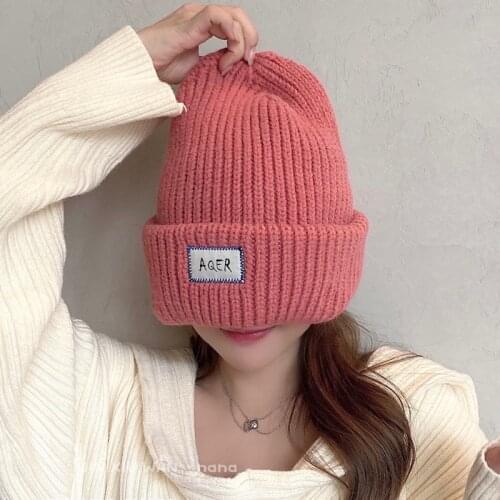 Huge woolen Hat Women Autumn Winter Thicken Beanies Big Head Circumference Cold Hat Thick Woolen Hat Oversized Knitted Hat