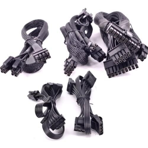 PCI-e 6Pin 1 to 3 SATA Peripheral 4 pin GPU 8Pin to 6+2Pin CPU 4+4 Pin ATX 24Pin for CORSAIR HX1200 HX1000 HX850 HX750 PLATINUM