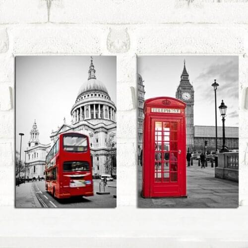 Famous Buildings Taj Mah London City Modern Big ben Landscape Canvas Painting Posters and Prints Wall Picture for Living Room