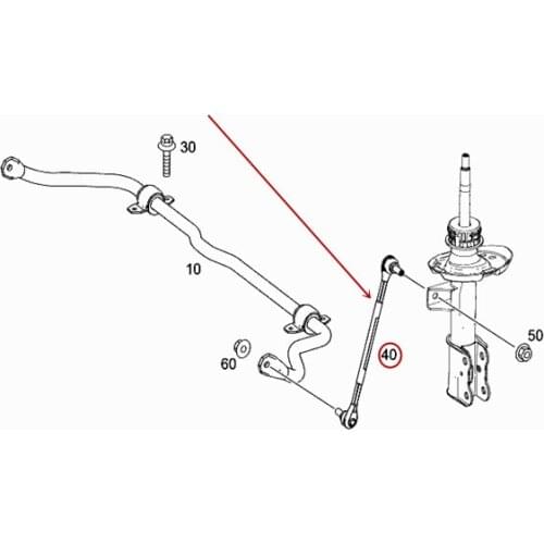 Car Front balance bar ball head Hanger W246 W156 W117 B200mer ced es-be nzA180 Stabilizer ball head Tie rod head Lever boom