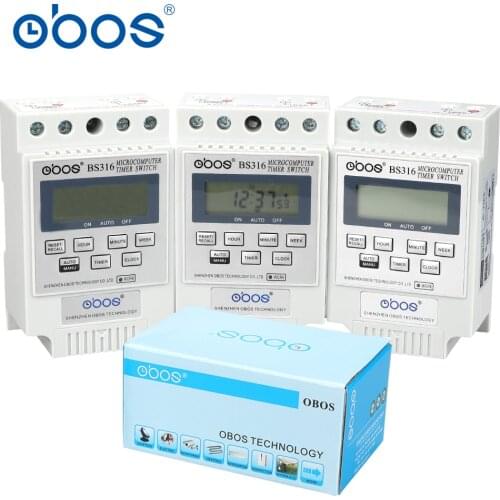 Free shipping power outages memory 25A 220v weekly programmable timer switch 220V with10 times on/off time set range 1min-16H