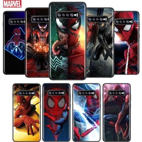 Cool Marvel Spider Man Shockproof Cover for Samsung Galaxy S21 S20 FE Ultra Lite S10 5G S10E S9 S8 Plus Black Phone Case