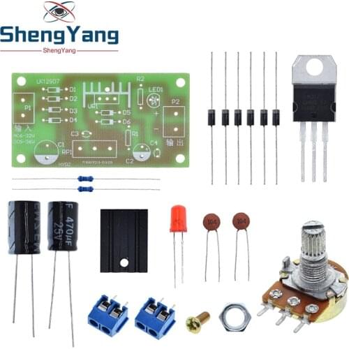 LM317 Adjustable Power Supply Kit Continuous Adjustable DC Power Supply DIY Teaching Training Parts