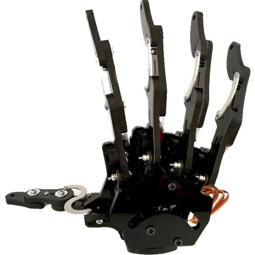 Robot Hand Five Finger 5 Fingers Claw Palm Clamp Talon Finished Mini Bionic Hand Assembled Robotic Gripper DIY Maker Kit Toy