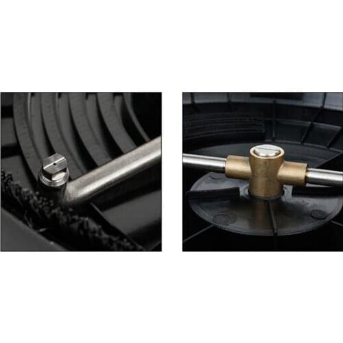 14in Stainless Steel Surface Scrubber for Cold Water Pressure Washers, 1/4 Quick-Connect Fitting, 3200 PSI