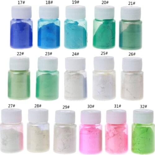 U90E 32 Colors 10g Resin Colorant Powder Mica Pearlescent Pigments Kit Resin Dye Epoxy Resin DIY Color Toning Jewelry Making