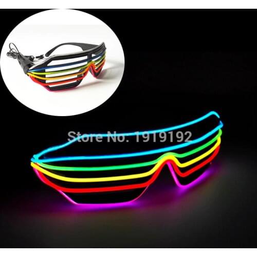 6 or 7 Color Flashing LED Glasses Luminous Party Lighting Colorful Glowing Classic Toys For Dance DJ Party Glasses by 3V Driver