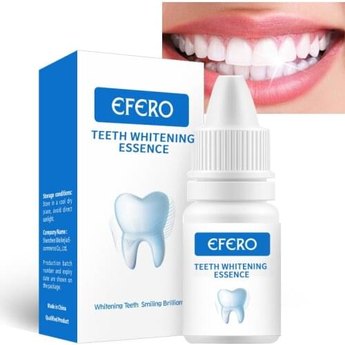 EFERO Teeth Whitening Serum Remove Teeth Stains Brighten Yellow Tooth Oral Hygiene Cleaning Serum Bleaching Tool Essential Oil